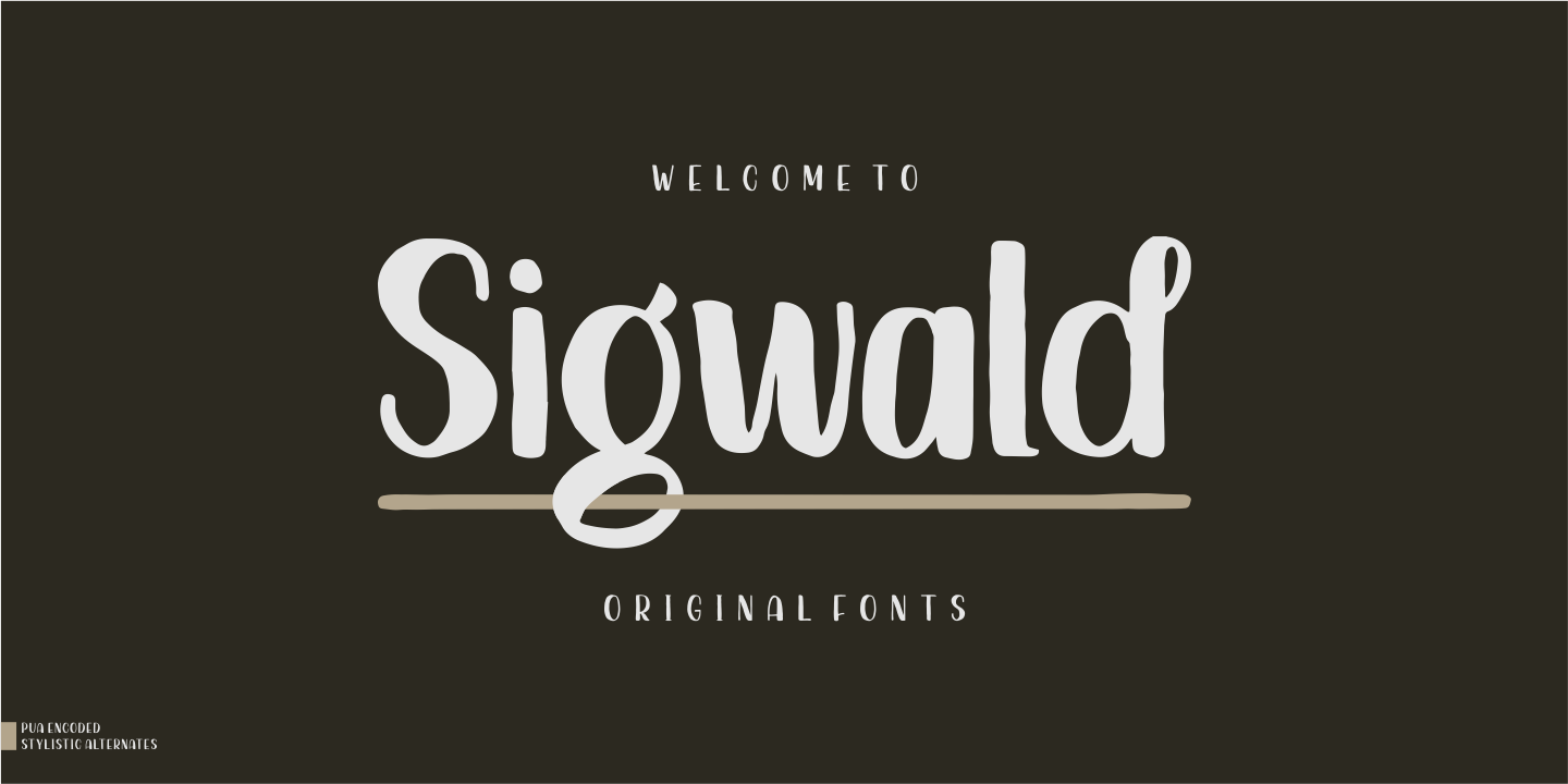 Schriftart Sigwald